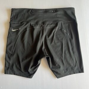 Nike Dri Fit Womens Athletic Shorts Elastic Waist In Black Large Size